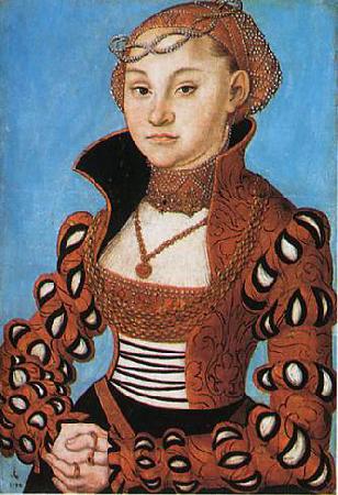 Lucas Cranach Portrait d'une noble dame saxonne oil painting picture